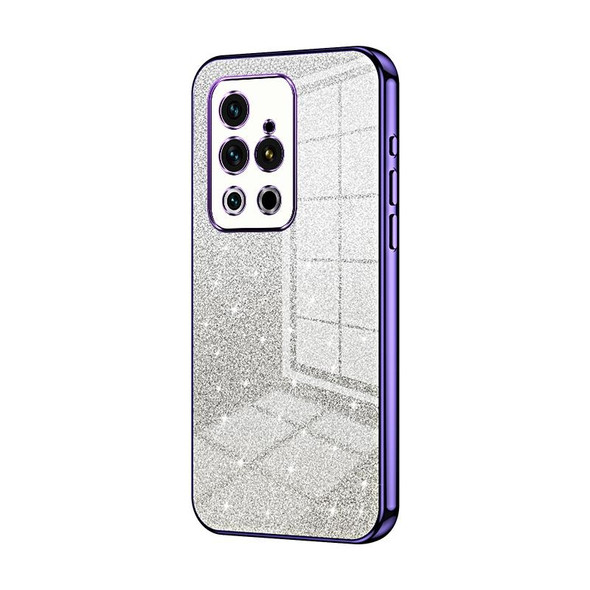 For Meizu 18 Pro / 18s Pro  Gradient Glitter Powder Electroplated Phone Case(Purple)