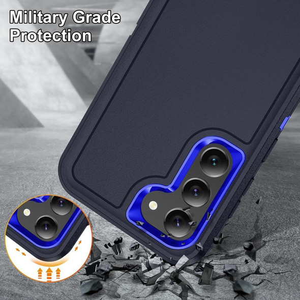 For Samsung Galaxy S24+ 5G Life Waterproof Rugged Phone Case(Dark Blue + Royal Blue)