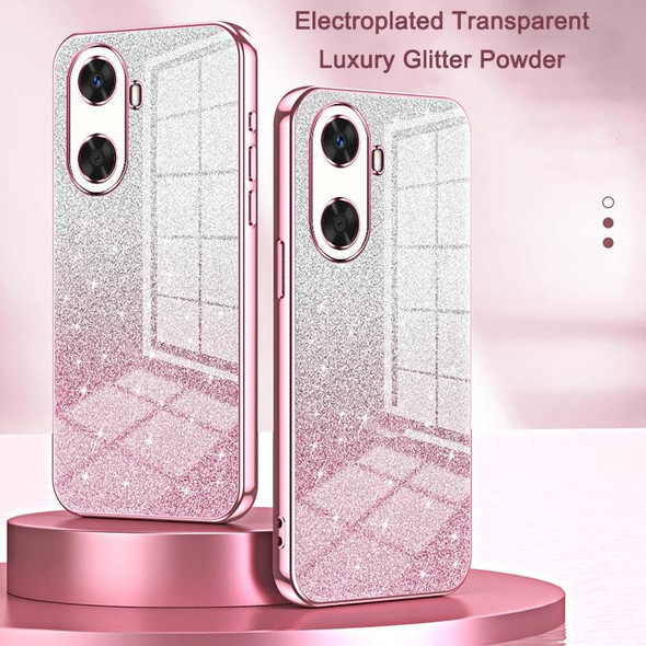 For Huawei nova 11 Gradient Glitter Powder Electroplated Phone Case(Purple)