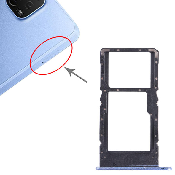 For Huawei nova Y61 SIM + SIM / Micro SD Card Tray (Blue)