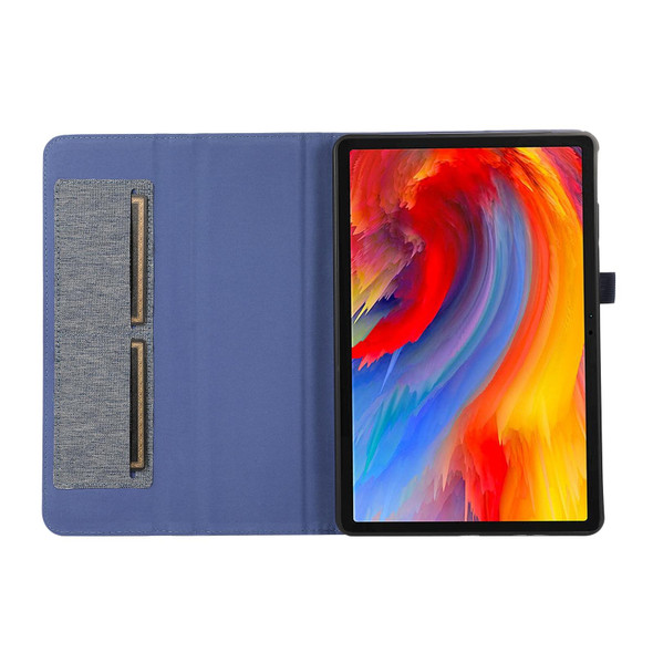 For Lenovo Tab M11 / Xiaoxin Pad 11 2024 Horizontal Flip TPU + Fabric PU Leatherette Tablet Case(Dark Blue)