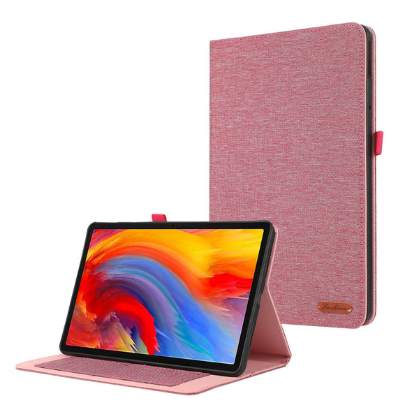 For Lenovo Tab M11 / Xiaoxin Pad 11 2024 Horizontal Flip TPU + Fabric PU Leatherette Tablet Case(Rose Red)