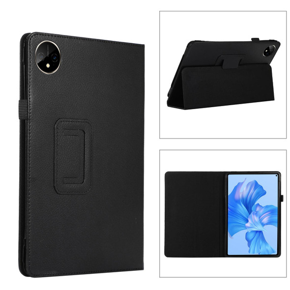 For Huawei MatePad Pro 11 2024 Litchi Texture Leatherette Tablet Case with Holder(Black)