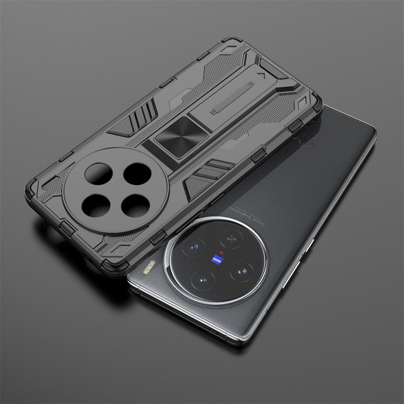 For vivo  X100 Supersonic Armor PC Hybrid TPU Phone Case(Black)