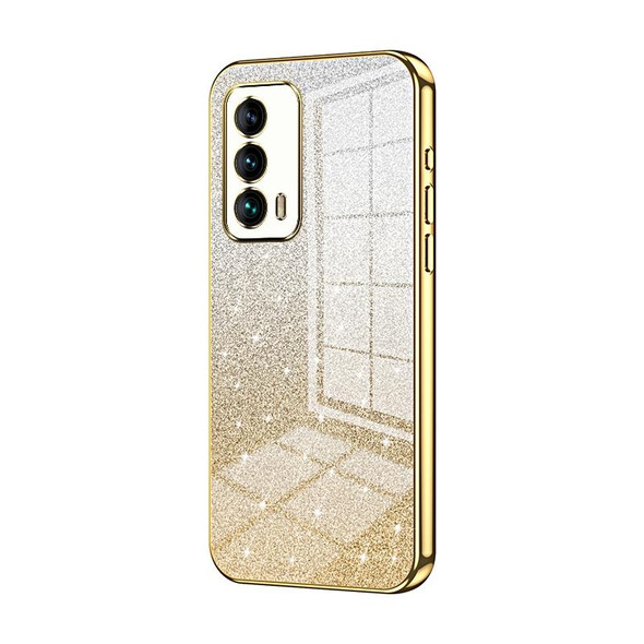 For Meizu 18 / 18s Gradient Glitter Powder Electroplated Phone Case(Gold)