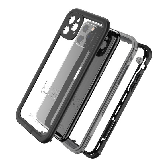 Waterproof Full Coverage PC + TPU Phone Case - iPhone 11(Black)