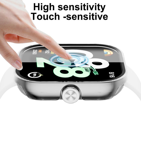 For Redmi Watch 4 PC + Tempered Glass Integrated Watch Protective Case(Transparent)