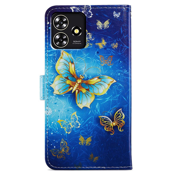 For ZTE Blade A73 4G Painted Pattern Horizontal Flip Leather Phone Case(Butterfly)