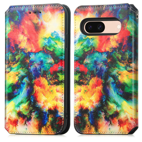 For Google Pixel 7 CaseNeo Colorful Magnetic Leatherette Phone Case(Colorful Cloud)