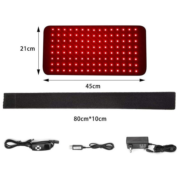 120 LEDs Red Light + Infrared Light Therapy Belt For Back Shoulder Waist Pain Relief US Plug