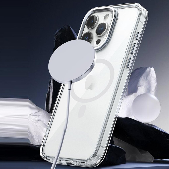 For iPhone 13 MagSafe Magnetic Clear Phone Case(Sierra Blue)