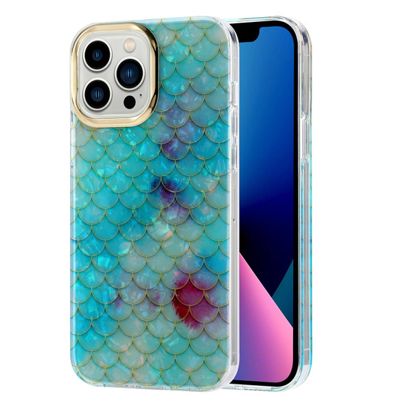 Electroplating Shell Texture Phone Case - iPhone 13 Pro Max(Fish-scales Y6)