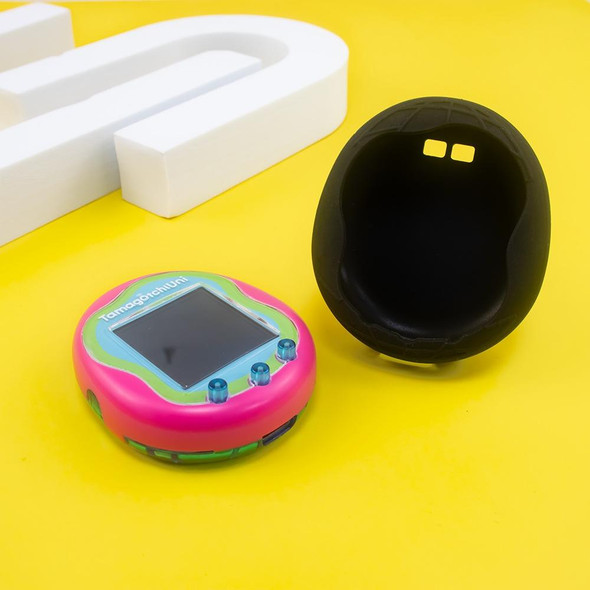 For Tamagotchi UNI (2023) Pet Game Machine Silicone Protection Case(Black)