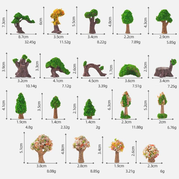 Micro-landscape Simulated Green Trees Flowers DIY Gardening Ecological Ornaments, Style: No. 7 Wishing Tree