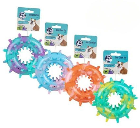 Pet Dog Toy Ring TPR Spiked 14cm