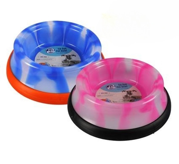 Pet Dog/Cat Bowl Tiedye Finish 17x6cm/21x7cm