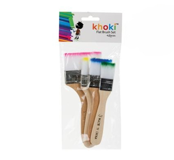 Art+Craft Brush Set Flat 4pc