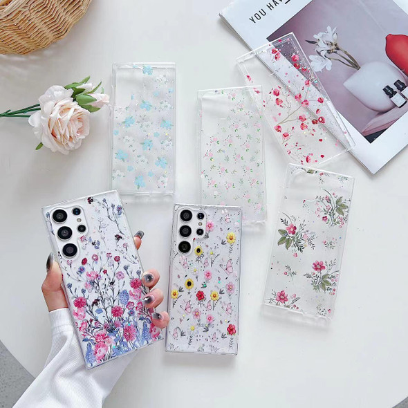 For Samsung Galaxy S21 FE 5G Spring Garden Epoxy TPU Phone Case(F01 Love of Butterfly)