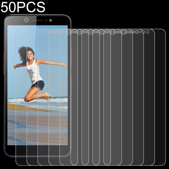 50 PCS 0.26mm 9H 2.5D Tempered Glass Film - Infinix Itel A44