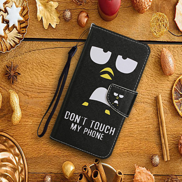 For OPPO A98 Colored Drawing Pattern Leatherette Phone Case(Penguin)