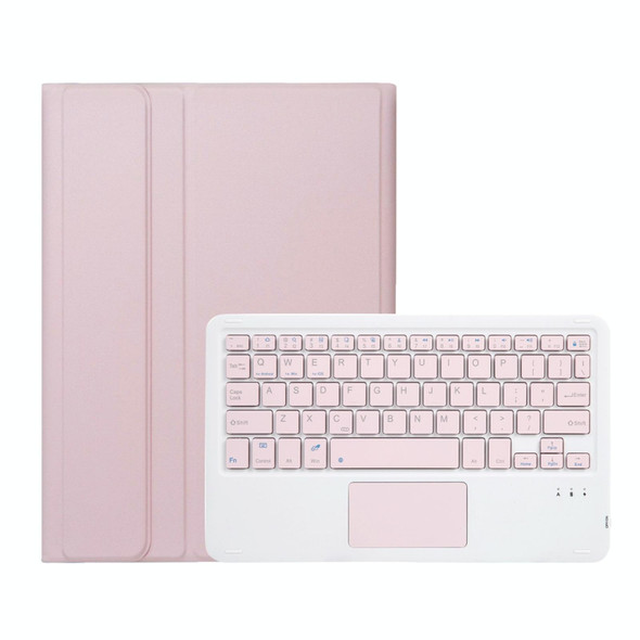 For OPPO Pad Air2 11.4 inch OP14-A TPU Ultra-thin Detachable Bluetooth Keyboard Leatherette Case with Touchpad(Pink)