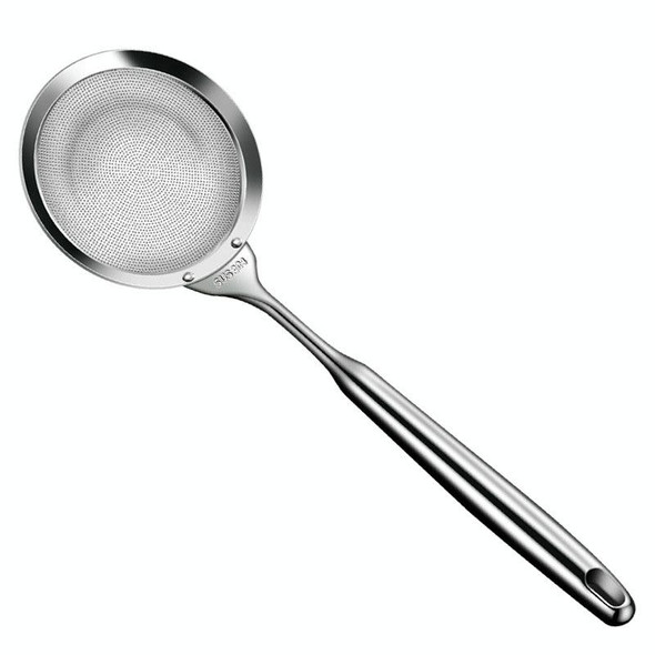 Kacheeg 304 Stainless Steel Soymilk Spoon Kitchen Oil Filter Ladle, Size: 11 x 34cm