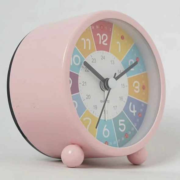 Children Educational Alarm Clock Desktop Mute Small Clock With Night Light, Style: Blue B 
