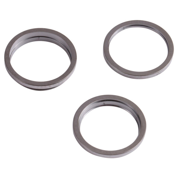 3 PCS Rear Camera Glass Lens Metal Outside Protector Hoop Ring for iPhone 13 Pro Max(Black)