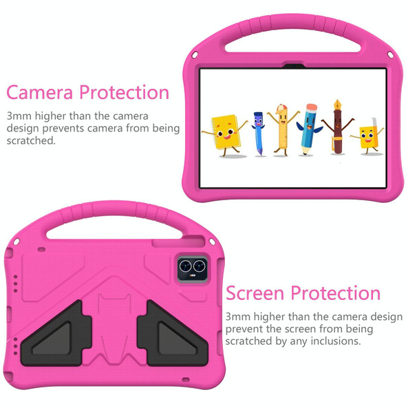 For Blackview Tab 80 10.1 2023 EVA Shockproof Tablet Case with Holder(Rose Red)