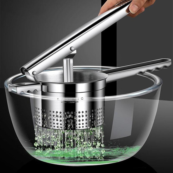 Kacheeg Household Stainless Steel Stuffing Squeezer Vegetable Draining And Pressing Tool, Size: Small