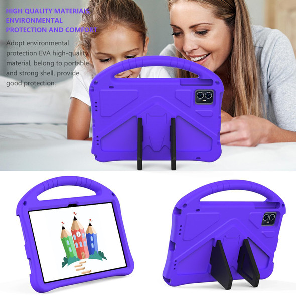 For Blackview Tab 80 10.1 2023 EVA Shockproof Tablet Case with Holder(Purple)