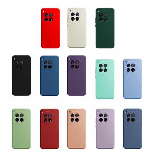 For OnePlus 12 Imitation Liquid Silicone Phone Case(Matcha Green)