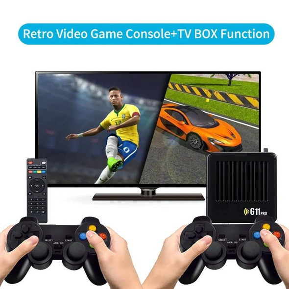 G11 PRO Game Machine TV Box Dual System HDMI HD 4K Retro Arcade, Style: 128G+Charging Handle