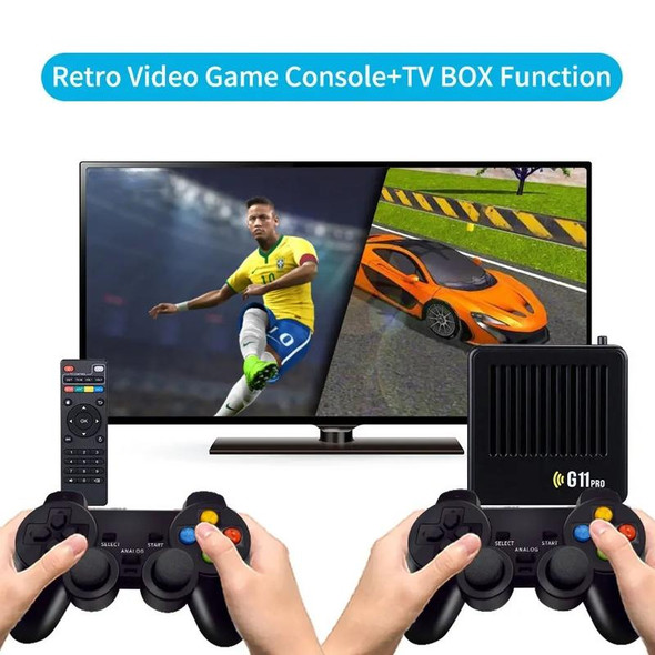 G11 PRO Game Machine TV Box Dual System HDMI HD 4K Retro Arcade, Style: 64G 30,000+ Games