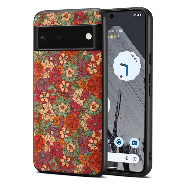 For Google Pixel 6 Four Seasons Flower Language Series TPU Phone Case(Summer Red)