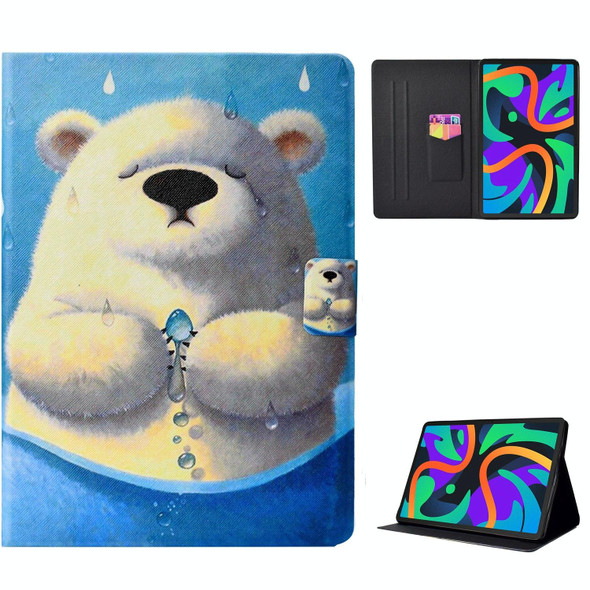 For Lenovo Tab M11/ Xiaoxin Pad 11 2024 Voltage Coloured Drawing Smart Leatherette Tablet Case(Polar Bear)