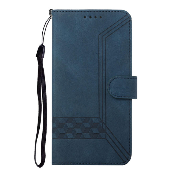 For Huawei Enjoy 70 Cubic Skin Feel Flip Leatherette Phone Case(Blue)