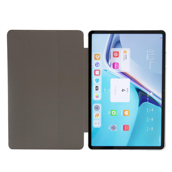 For Huawei MatePad Pro 11 2024 Silk Texture 3-Fold Leatherette Tablet Case(Light Blue)