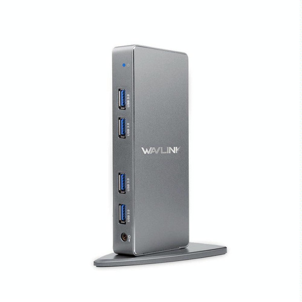 WAVLINK WL-UG69DK7 Laptops Type-C Universal Desktop Docking Station Aluminum Alloy HUB Adapter(US Plug)