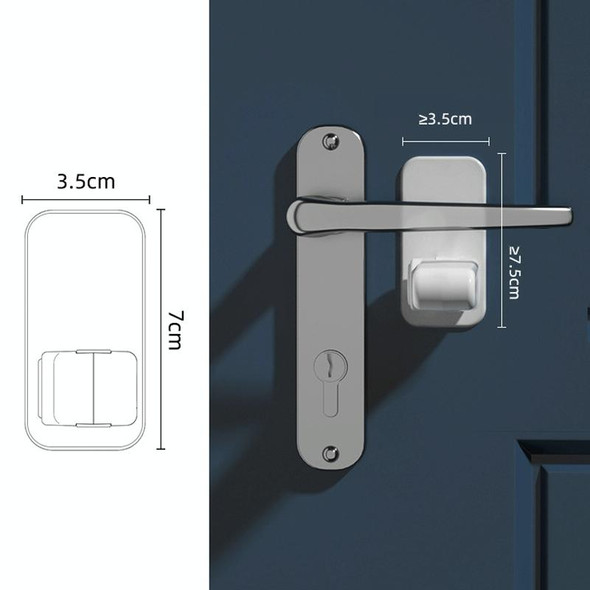 Children Safe Lock Door Handle Fixed Anti-Opening Lock(White)