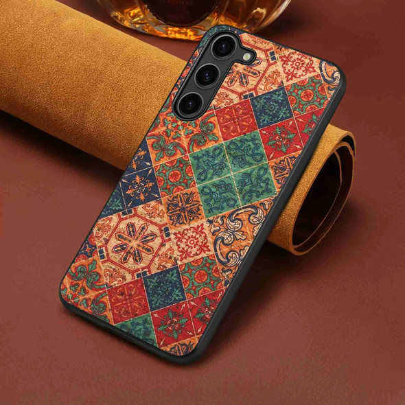 For Samsung Galaxy S21+ 5G Four Seasons Flower Language Series TPU Phone Case(Winter Blue)