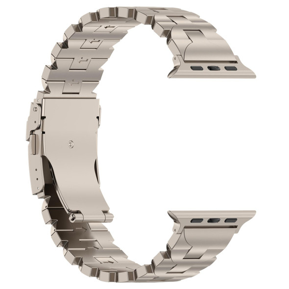 For Apple Watch Series 8 45mm Butterfly Type Titanium Steel Watch Band(Titanium)