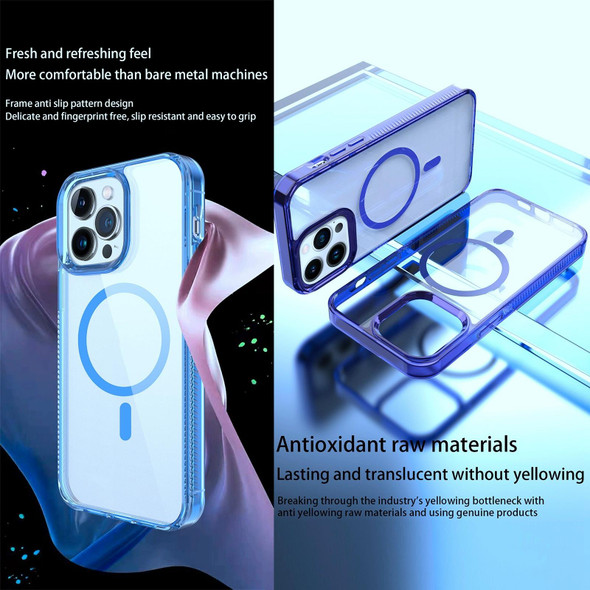 For iPhone 15 2.5mm MagSafe Acrylic Hybrid TPU Phone Case(Black)