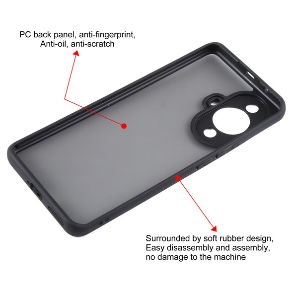 For Huawei nova 11 Pro Fine Pore Matte Black TPU + PC Phone Case