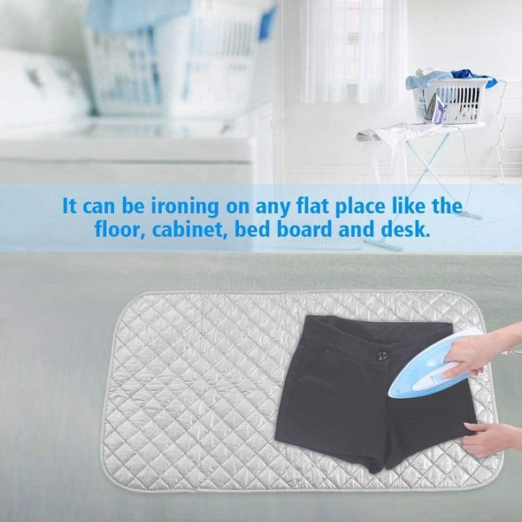 Home Ironing Mat Thickened High Temperature Resistant Anti-Slip Ironing Board, Style: No Magnet(60x55cm)