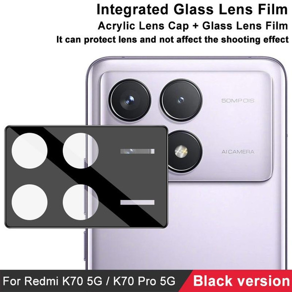 For Xiaomi Redmi K70 5G/K70 Pro 5G/K70E 5G imak High Definition Integrated Glass Lens Film Black Version