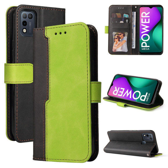 Business Stitching-Color Horizontal Flip PU Leatherette Case with Holder & Card Slots & Photo Frame - Infinix Smart 5 / Hot 10 Lite / X657(Green)