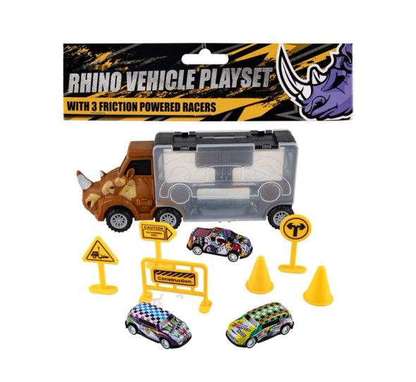 Vehicle Playset RhinoTruck with 3 Racers 27cm