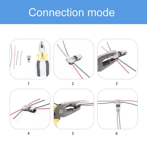 Straight Plug Quick Terminal Block No Strip Multifunctional Wire Connector, Model: H1-T