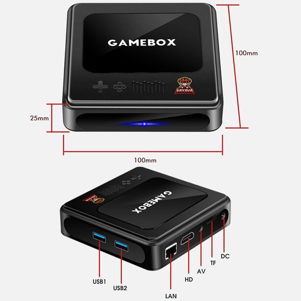 G10 GAMEBOX TV Box Dual System Wireless Android 3D Home 4K HD Game Console Support PS1 / PSP, Style: 256G 60,000+ Games (White)